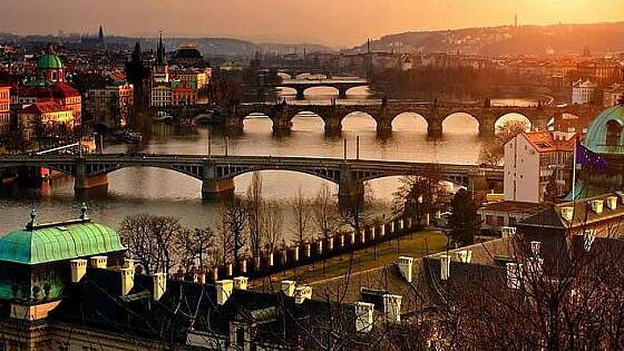 Blick auf Prag an der Moldau