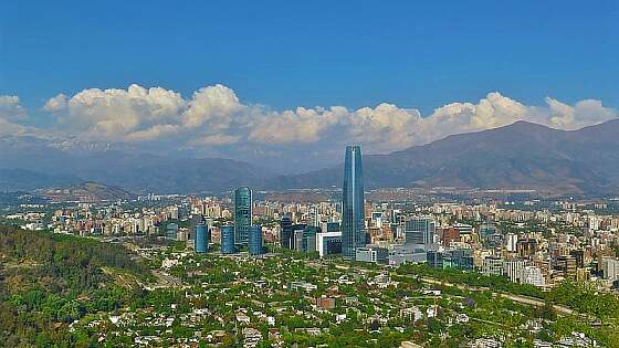 Blick auf Santiago de Chile