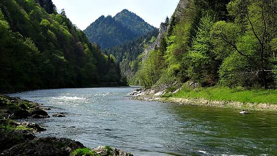 Polen: am Fluss Dunajec 