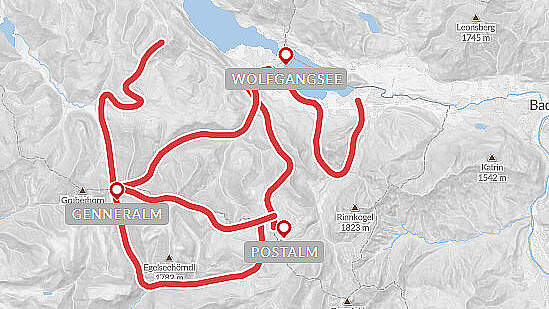 Routenkarte Wanderreise: Almwandern Salzkammergut