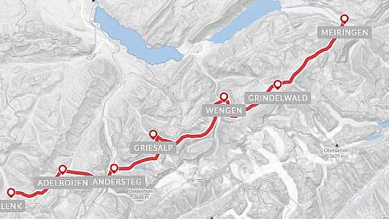 Routenkarte Trekkingtour: Via Alpina Bärentrek