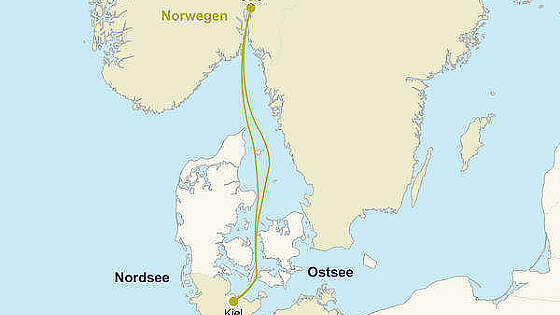 Routenkarte Norwegen: Oslo entdecken