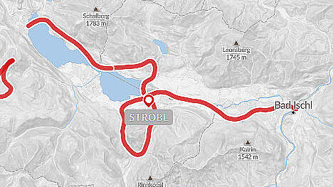 Routenkarte Sternwandern am Wolfgangsee