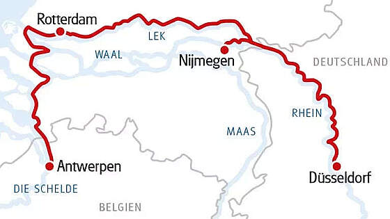 Routenkarte MS SE-Manon: Advent-Shopping nach Holland