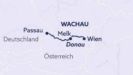 Routenkarte MS nickoVision: Donau Kurzurlaub