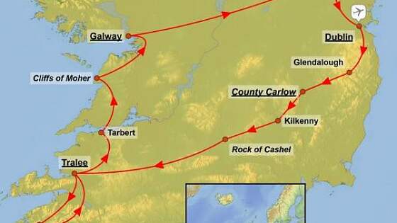 Irland Routenkarte: Begegnungen mit der grünen Insel