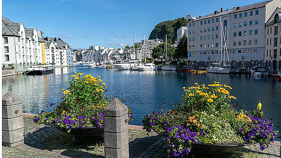 Hafen von Alesund, Norwegen